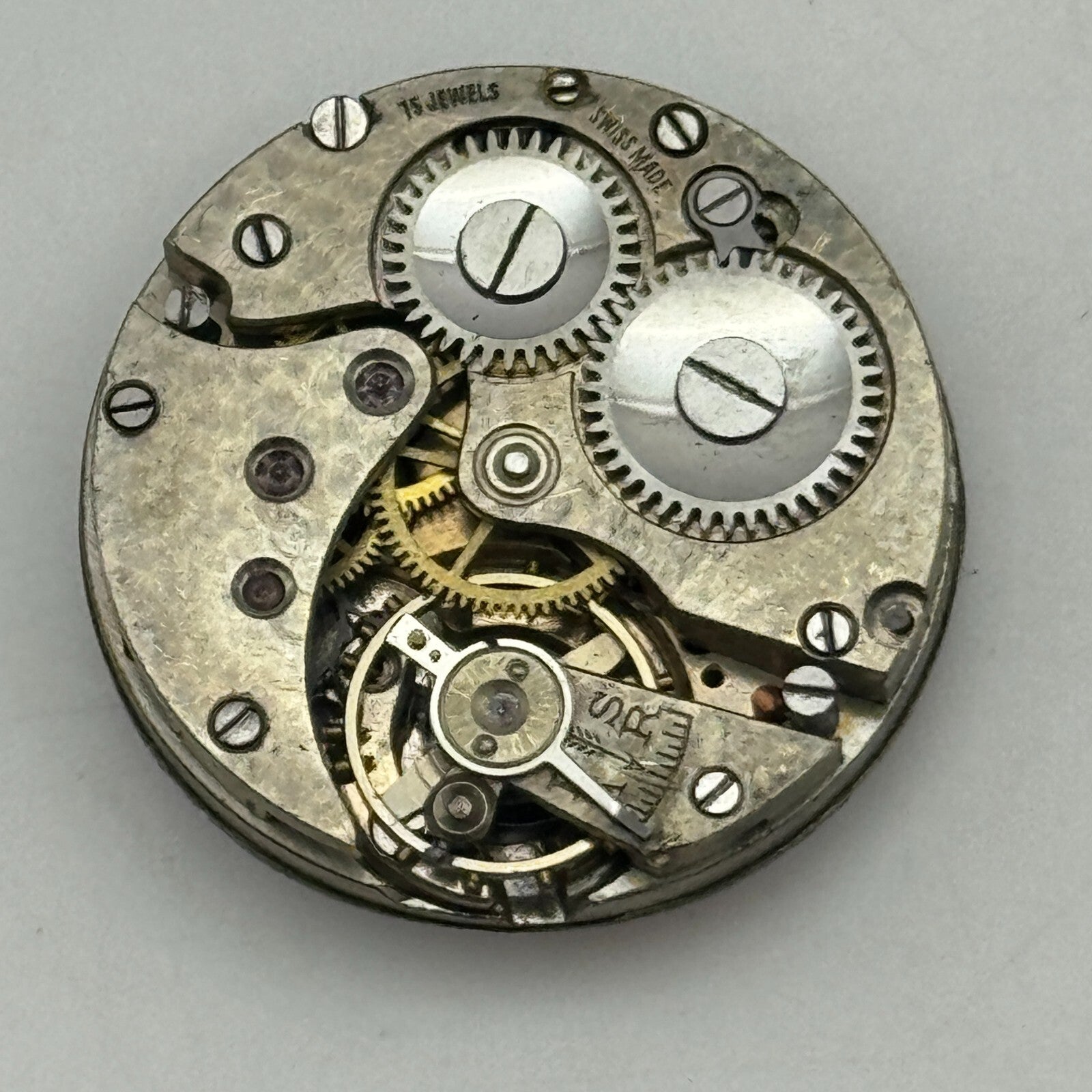 23.6mm 15 Jewels Swiss Porcelain Dial Trench Watch Movement Manual Wind PARTS