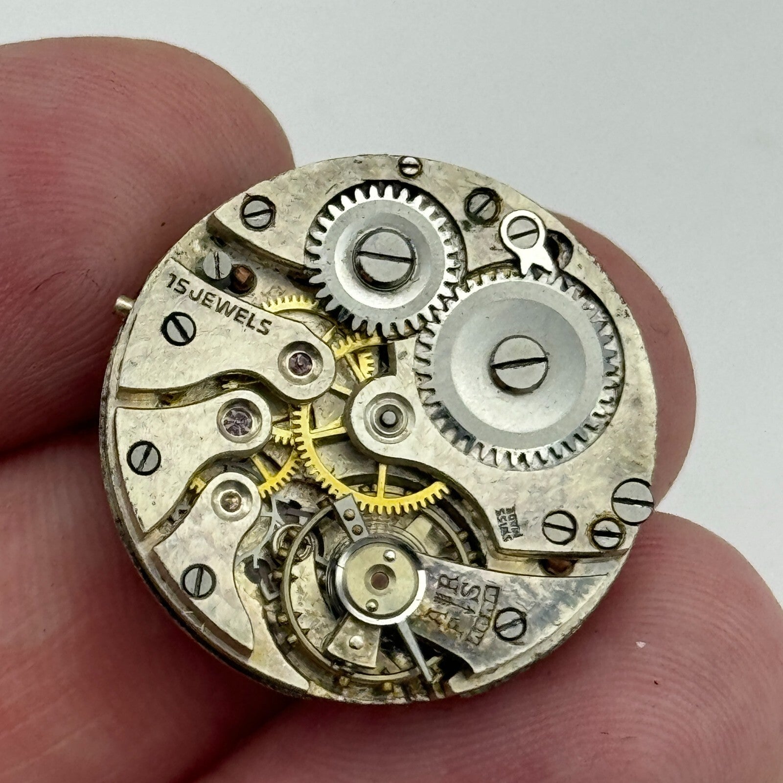 23.6mm AS A Schild 15 Jewels Nice Dial Manual Wind Swiss Watch Movement PARTS