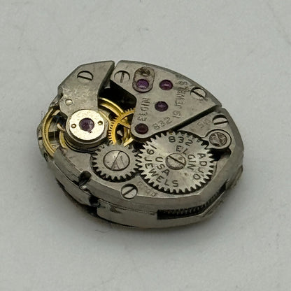 13.2mm Ladies Elgin 832 Rare 19 Jewels Manual Wind Watch Movement PARTS SPARES
