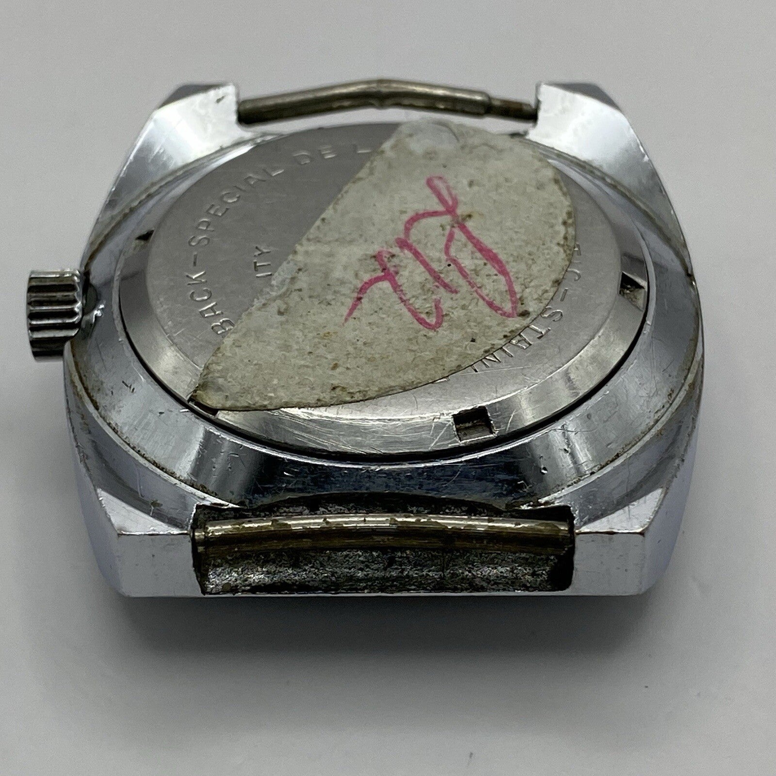 37mm Gents Jowissa De Luxe Large Date Dial Watch Head FOR PARTS TO RESTORE