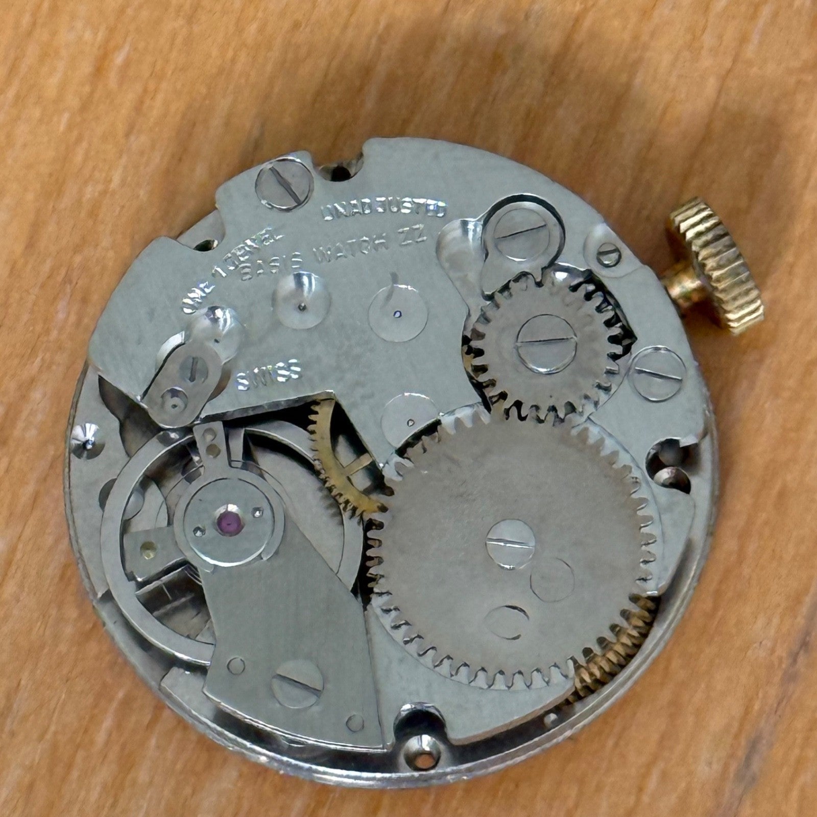 25mm Vintage Manson Patterned Flower Bezel Swiss Manual Basis Watch ZZ PARTS