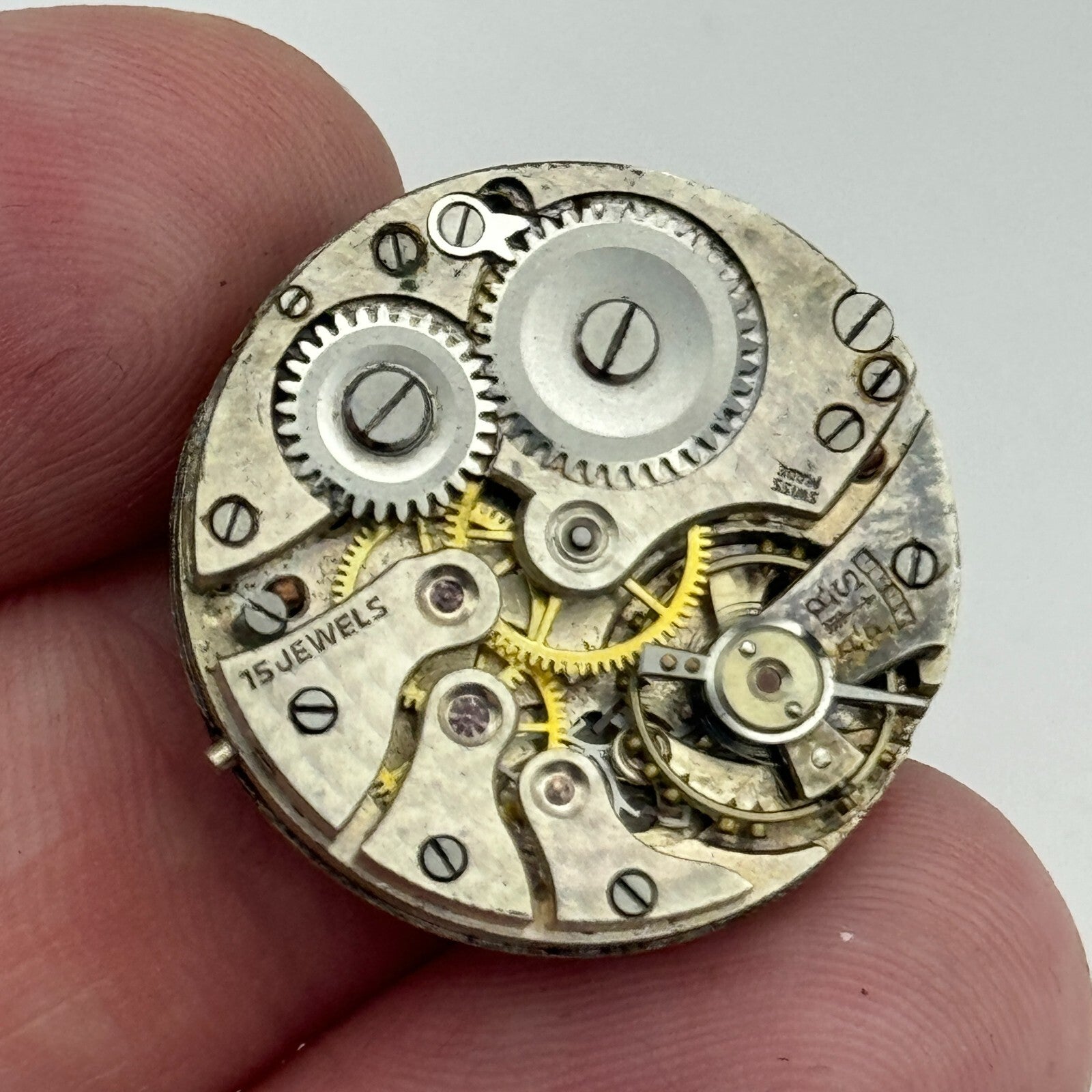 23.6mm AS A Schild 15 Jewels Nice Dial Manual Wind Swiss Watch Movement PARTS