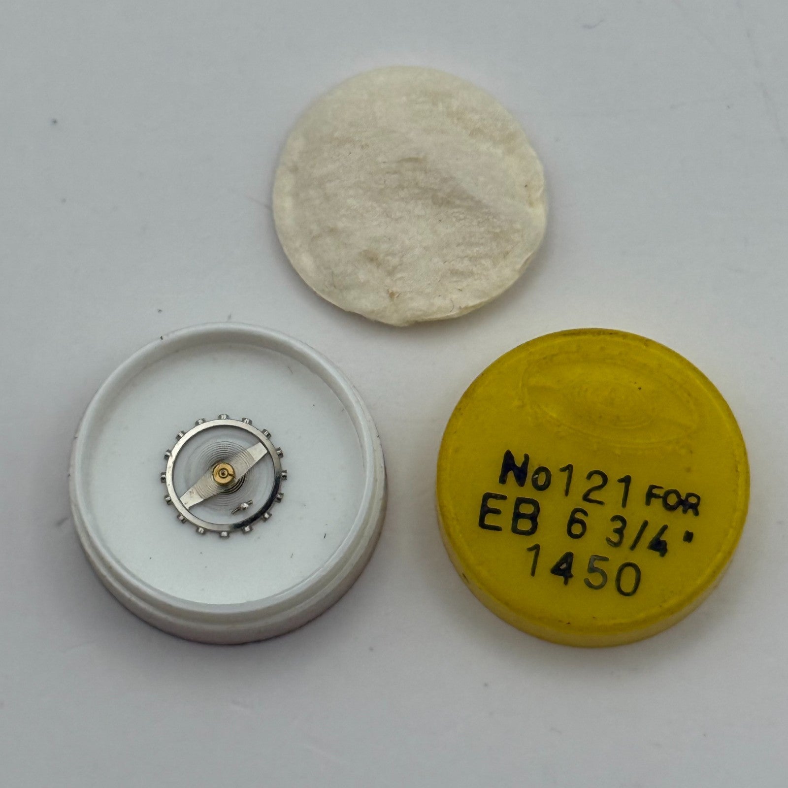 EB 1450 Balance Wheel Complete And Spring 6 3/4’’’ 121 Watch Movement Parts