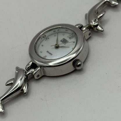 22mm Working Ladies Carvel Dolphin Stainless Steel Quartz Watch 5.75 Inches