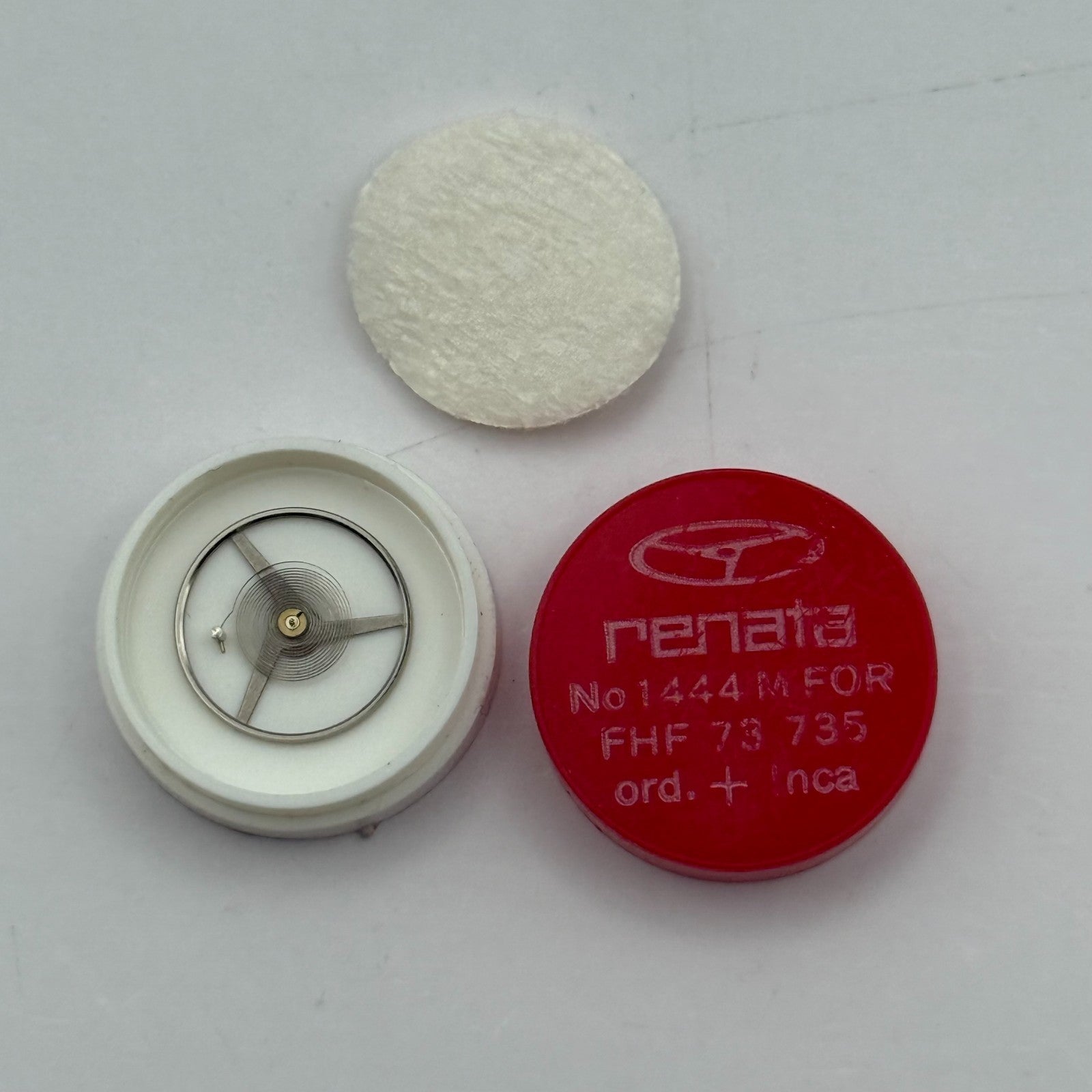 FHF 73 735 Balance Complete Ord + Inca Renata 1444 M Watch Movement Parts NOS
