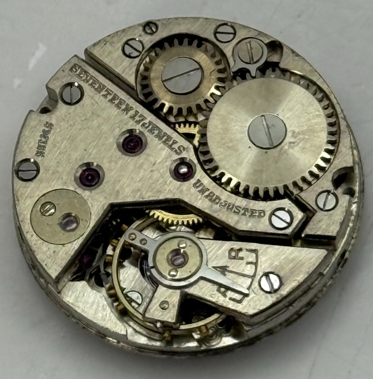 19.7mm Vintage Sinex Derby D 40 Swiss Manual Wind Watch Movement PARTS REPAIR