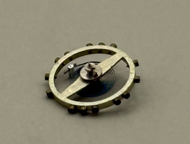 FEF 270 Balance Wheel Complete And Spring  5¼’’’ 173 M Watch Movement Parts NOS