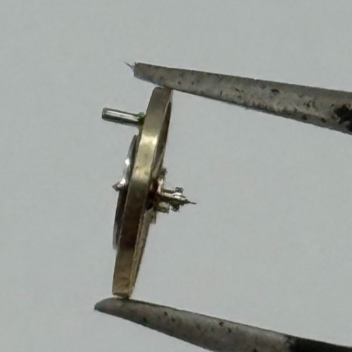 AS 1677 Balance Wheel Complete And Spring 5 1/2''' 1417 M Watch Movement Parts 