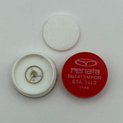 ETA 2412 Balance Wheel Complete And Spring  1413 M Watch Movement Parts NOS
