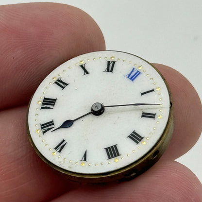 23.6mm Unidentified Balance Ok Trench Watch Movement Manual Wind Swiss PARTS