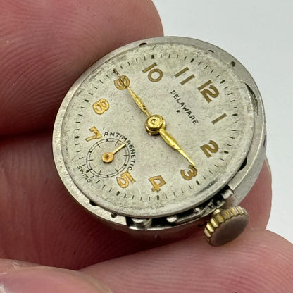 19.7mm Delaware Derby D40 Manual Wind 7 Jewels Swiss Watch Movement PARTS SPARES