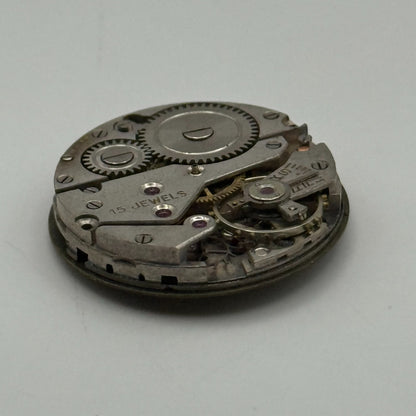 John Elkan Ltd London Watch Movement Manual Wind Vintage 15 Jewels Parts 24.4mm