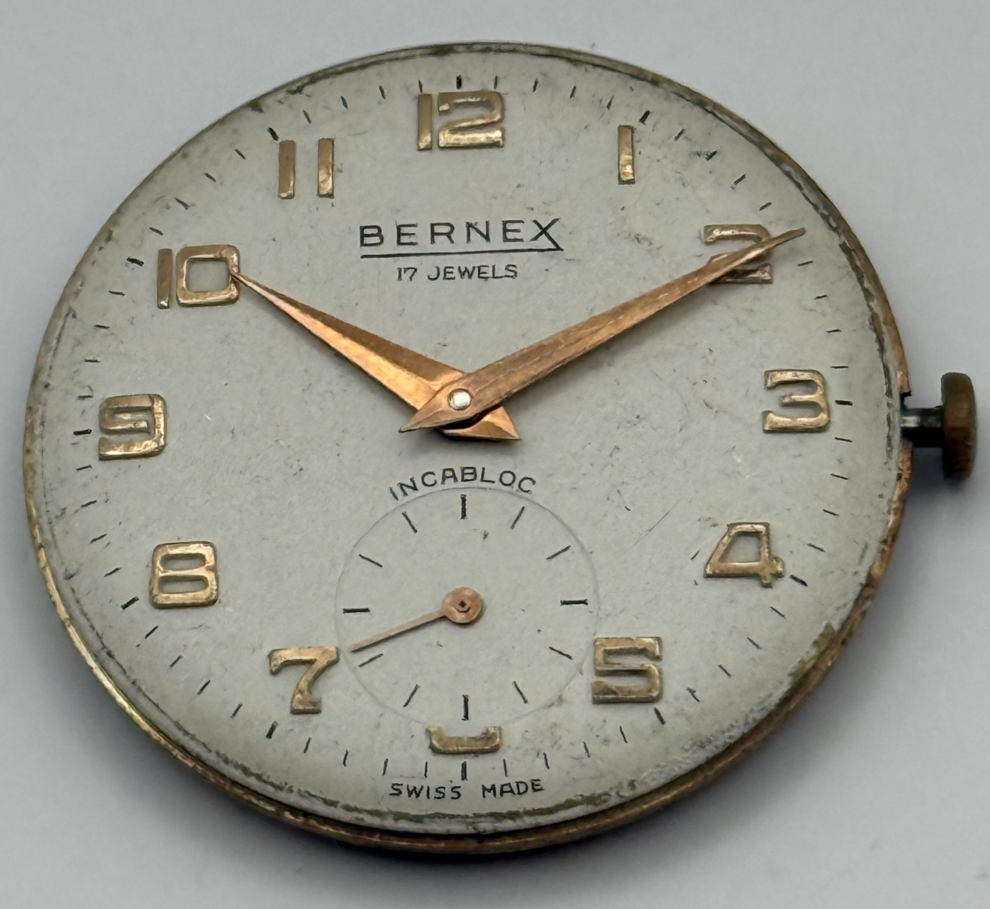 AS 1634 Watch Movement Bernex Manual Wind Vintage Swiss Parts Repair 29.6mm