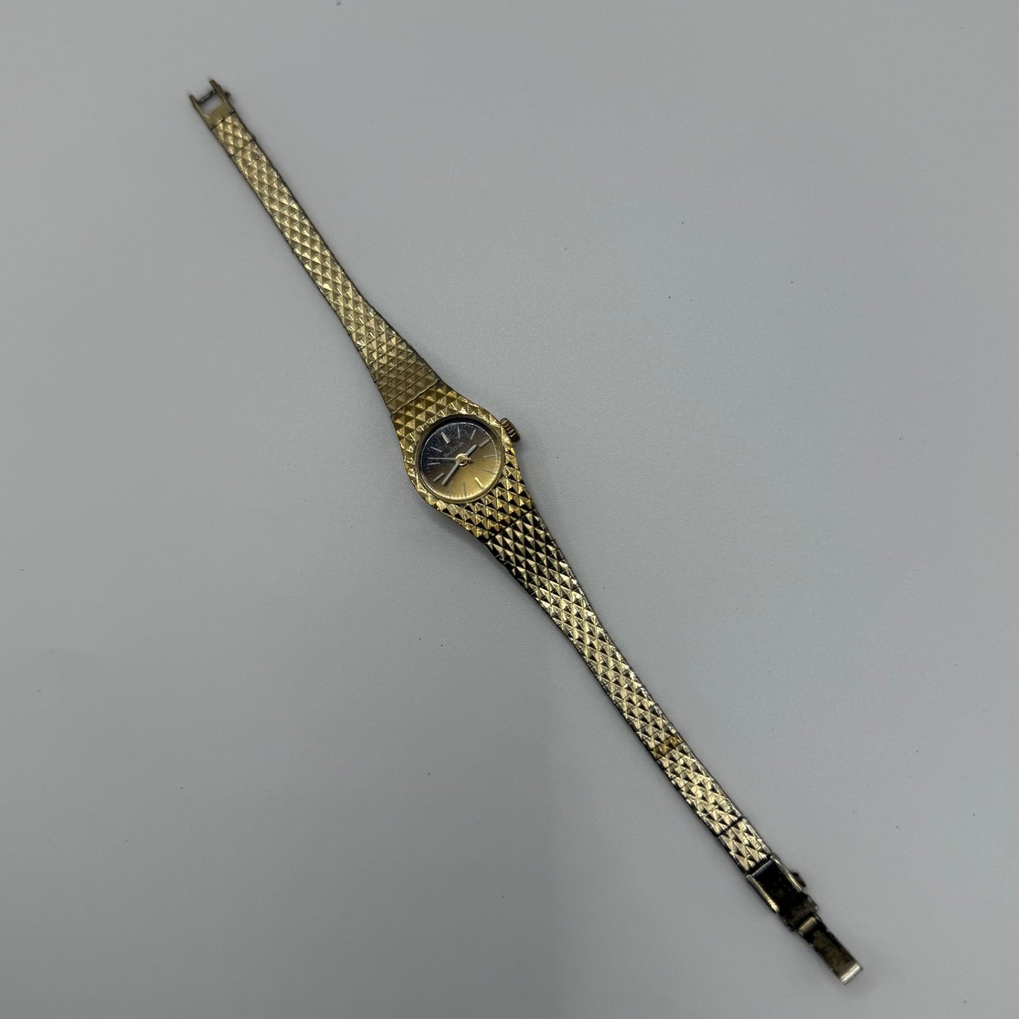 16mm Vintage Bulova Ladies Gold Plated Swiss Manual Wind Watch PARTS / REPAIR