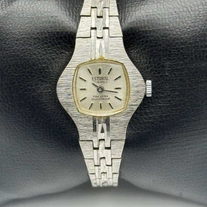 Vintage Ladies Mechanical Watch Estoral Full Lever Shockproof Working 21mm