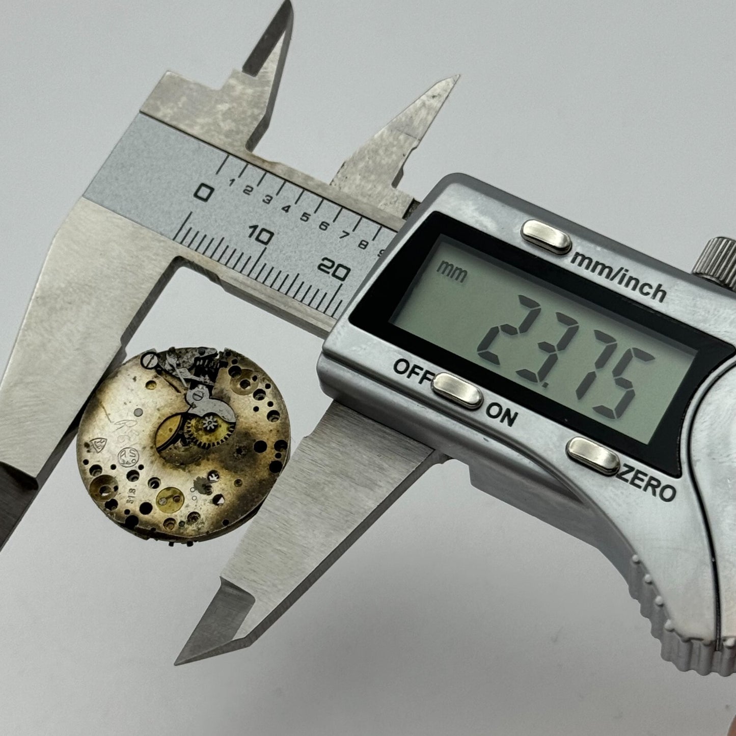 25.8mm AS 340 A Schild Watch Movement And Art Deco Tank Case 15 Jewels PARTS