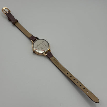 Ladies Pierre Cardin Watch Working New Battery Pink Strap Quartz 28mm