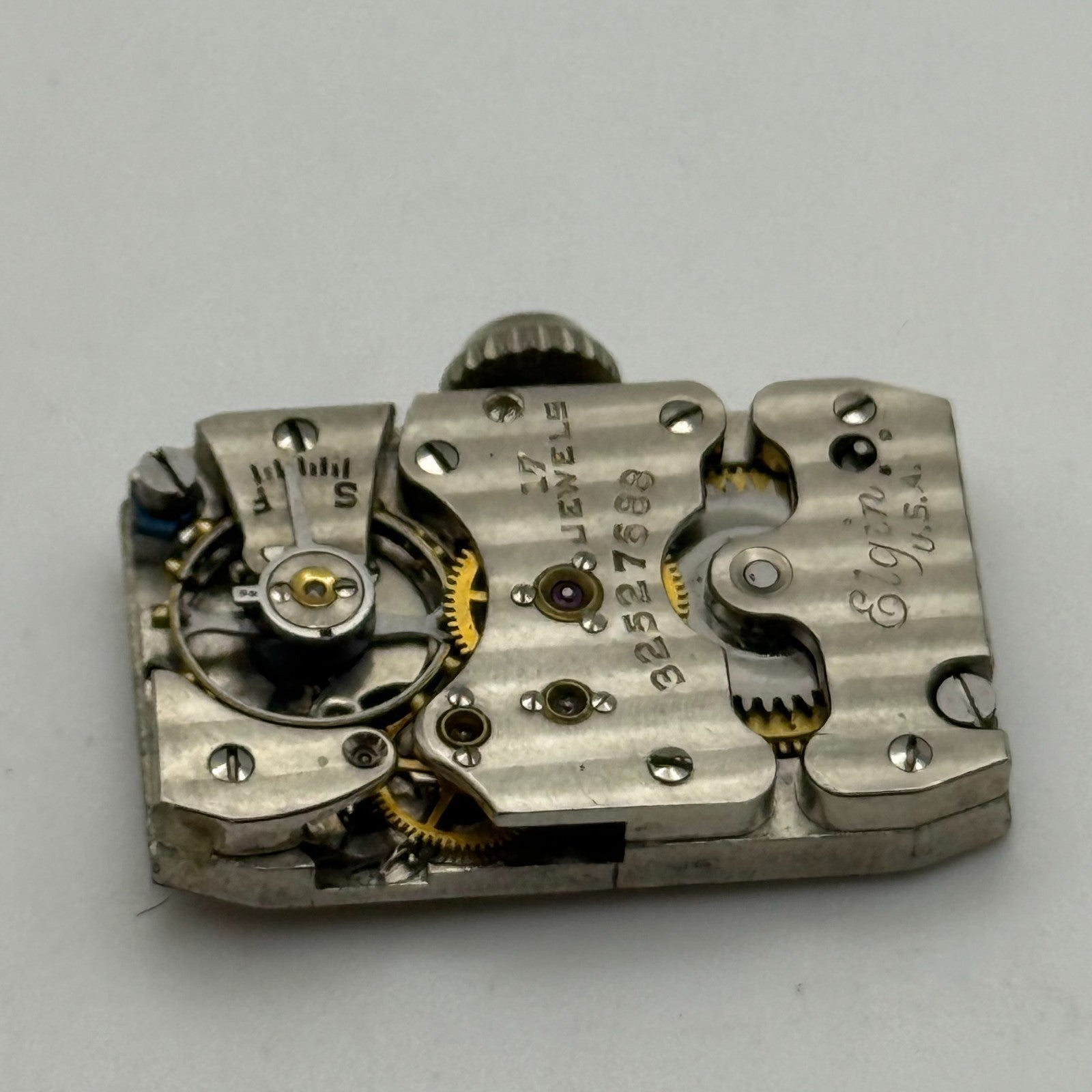 Running 1930 Vintage 18/0s Elgin 483 Model 1 American Watch Movement For PARTS