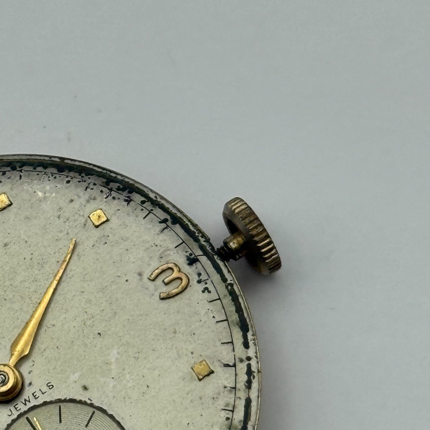Smiths De Luxe 18 Jewels Watch Movement Manual Wind Vintage Parts Repair 32.3mm