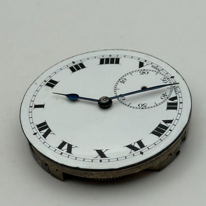 43.3mm Unidentified Open Face Swiss Balance Ok Pocket Watch Movement PARTS