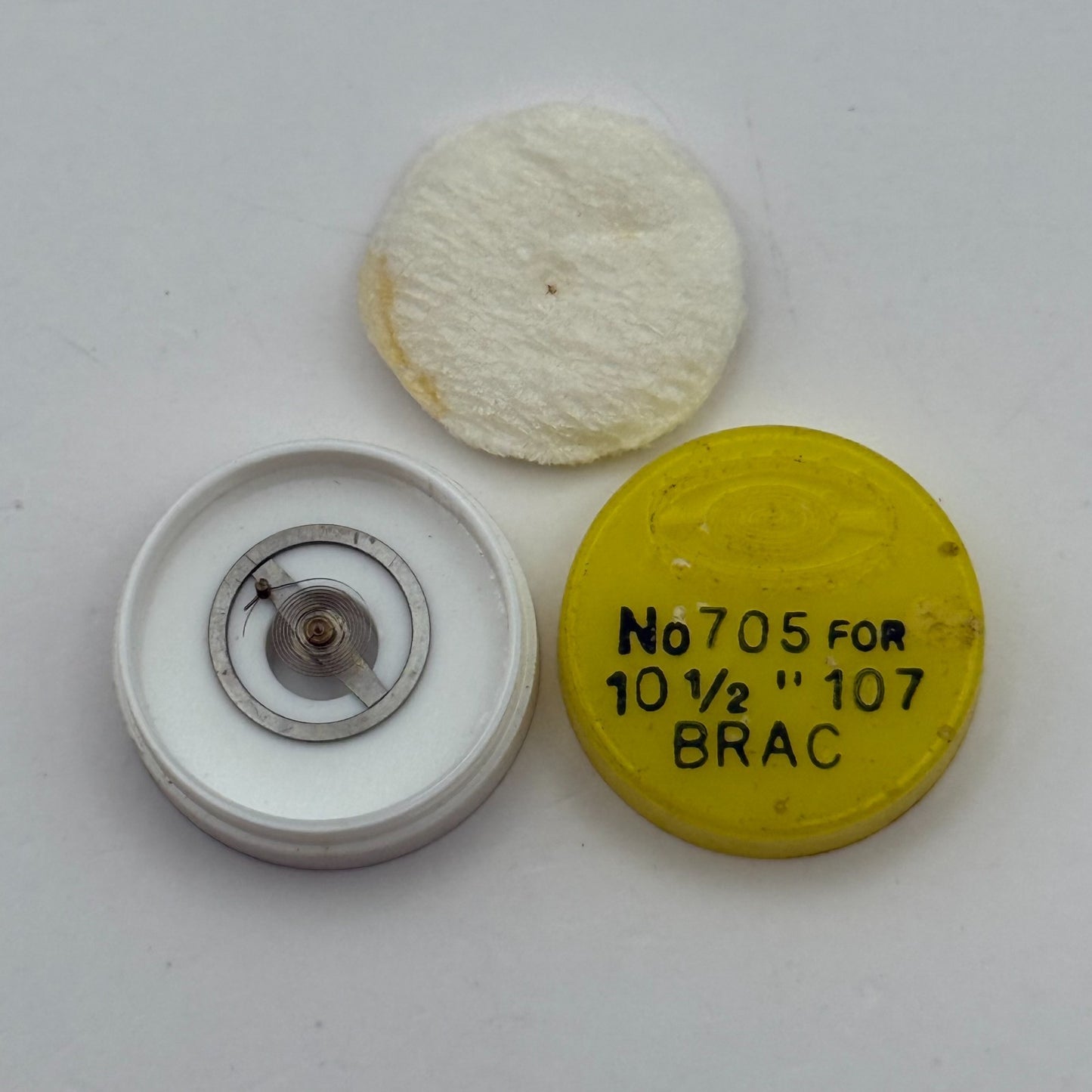 Brac 107 Balance Wheel Complete And Spring 10 1/2’’’ 705 Watch Movement Parts