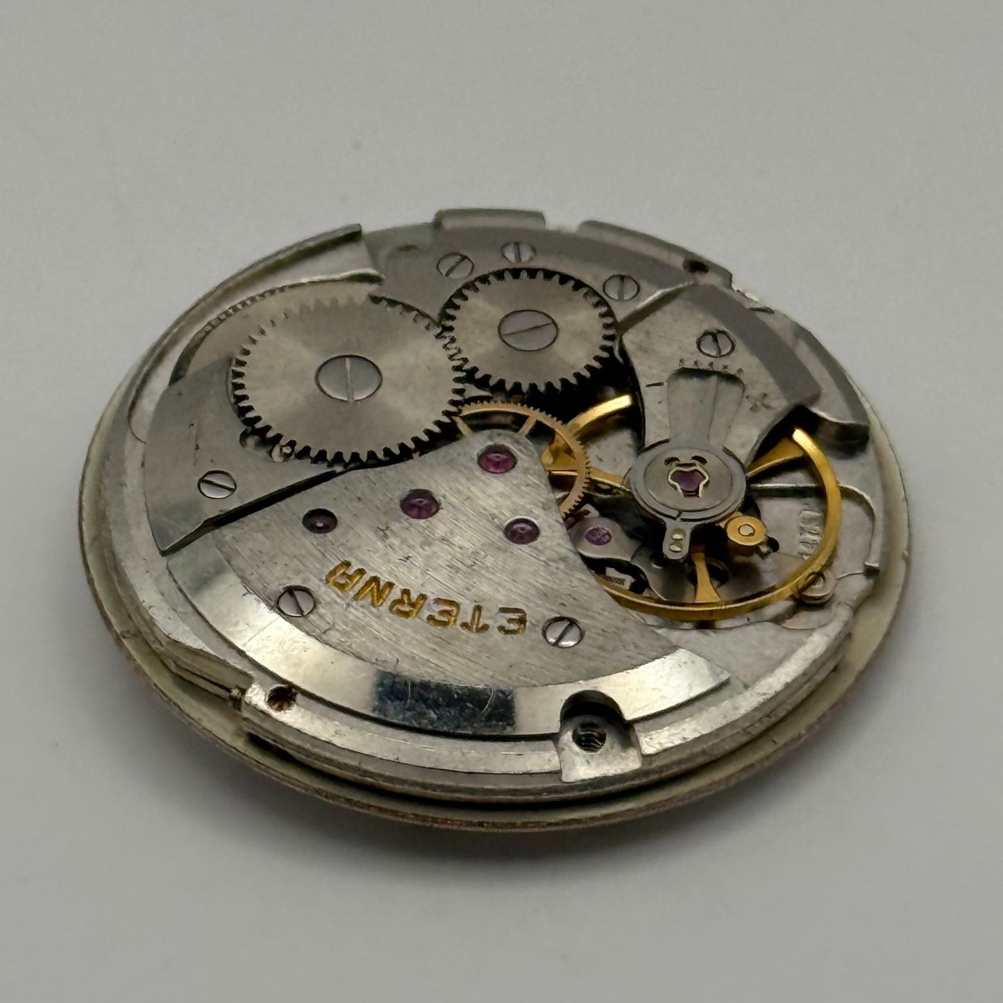 Eterna 1475K Watch Movement Garrard Manual Wind Vintage Swiss Parts 27.8mm