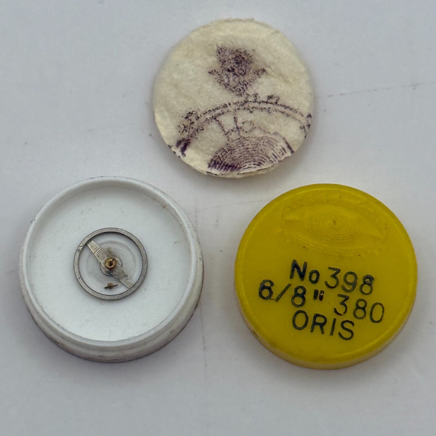 Oris 380 Balance Wheel Complete And Spring 6 3/4-8''' Watch Movement Parts 