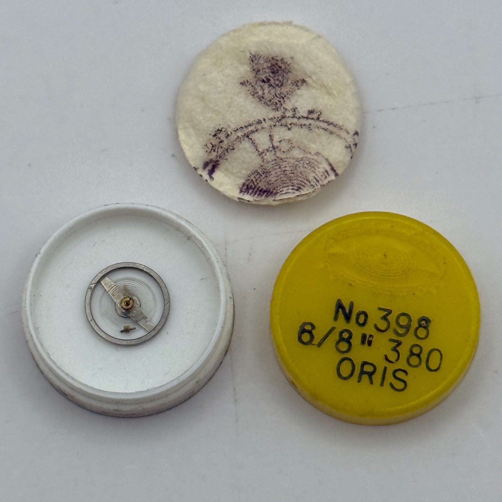 Oris 380 Balance Wheel Complete And Spring 6 3/4-8''' Watch Movement Parts 