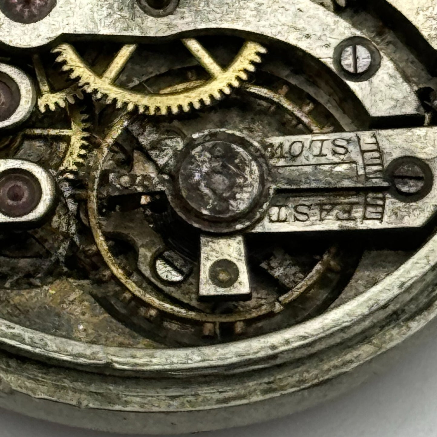 33.6mm Unidentified 15 Jewels Men's Trench Watch Movement Manual Wind PARTS