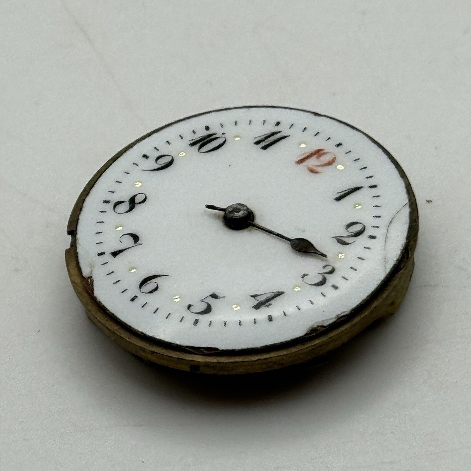 28.5mm Military Style Swiss Porcelain Watch Movement Parts Repair Restore