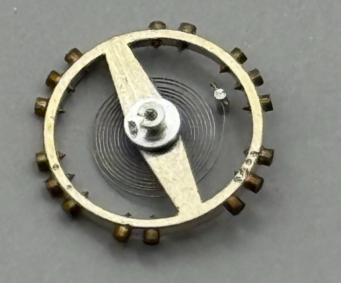 AS 1051 Balance Wheel Complete And Spring 5¼’’’ 34 M Watch Movement Parts NOS