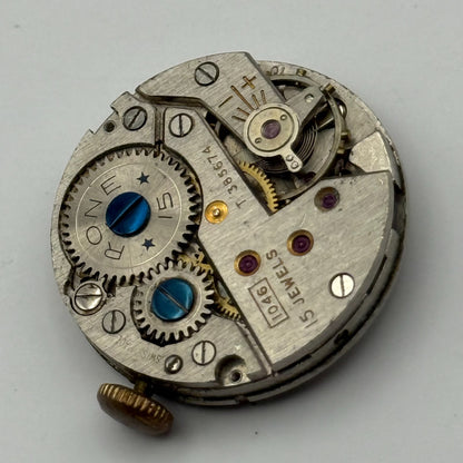 FHF 70 Watch Movement Rone Fifteen 1046 Manual Wind Vintage Parts Repair 23.7mm