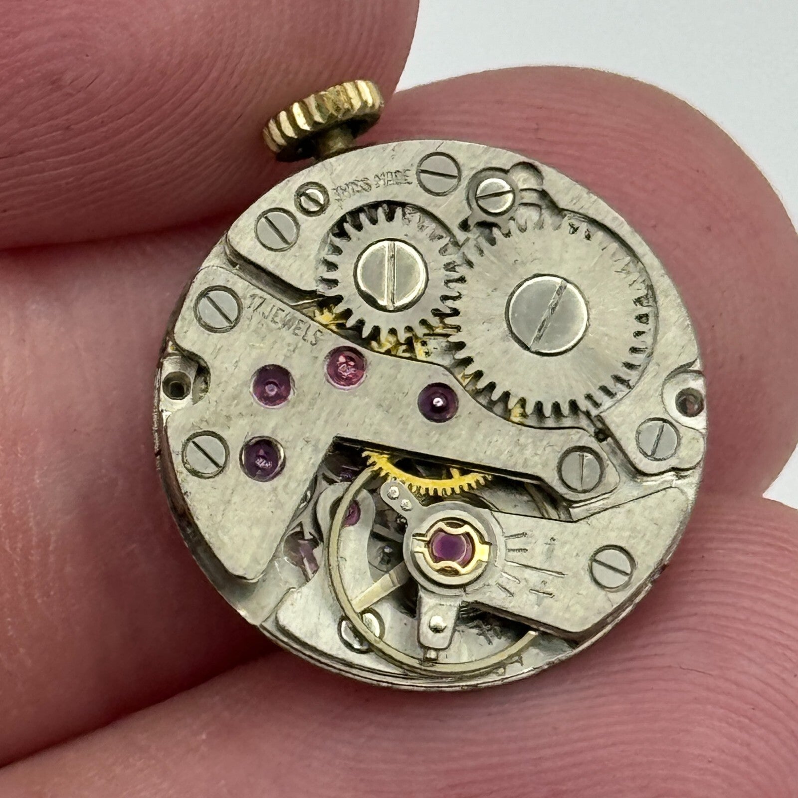 17.5mm Ladies Talis FHF 34 Balance Ok Watch Movement Swiss Vintage PARTS SPARES