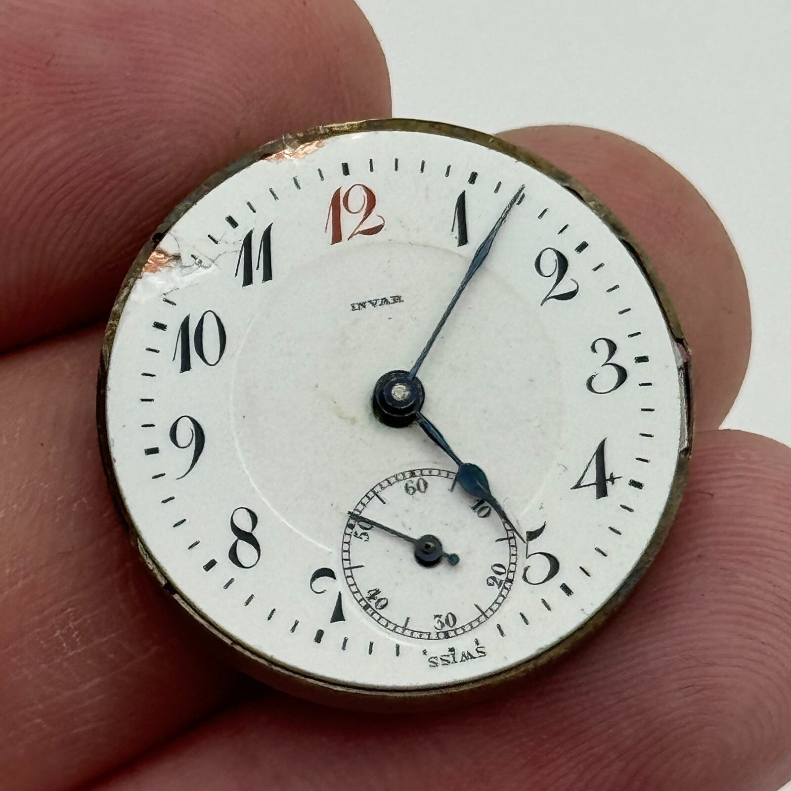 25mm Invar Watch Co 15 Jewels Quality Trench Watch Movement Manual Wind PARTS