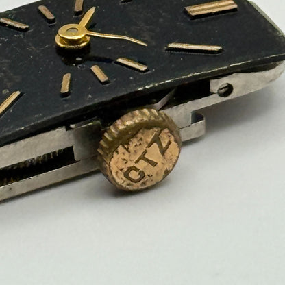 Citizen 9407 Parashock Baguette Watch Movement Manual Wind Vintage Parts 10.2mm