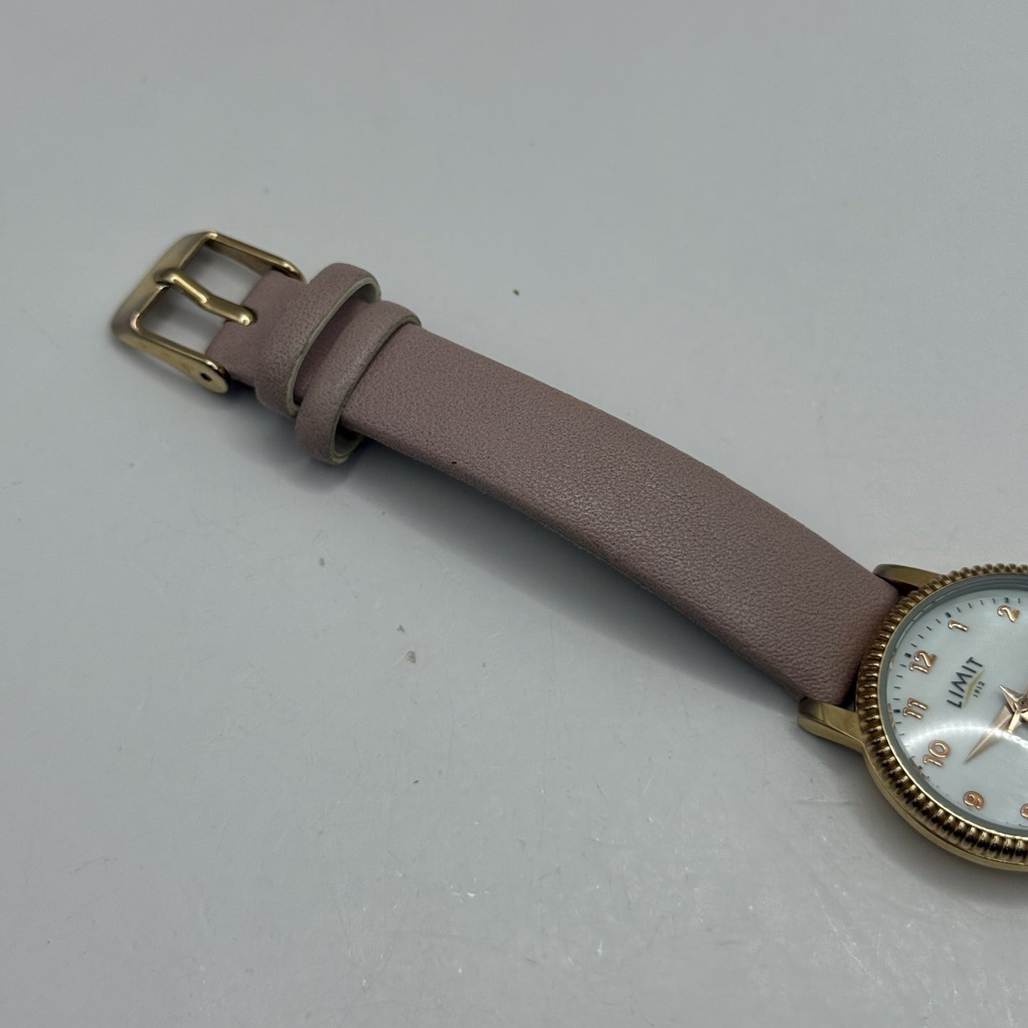 27mm Working Ladies Limit Mother Of Pearl Date Dial C-VJ22 Pink Quartz Watch