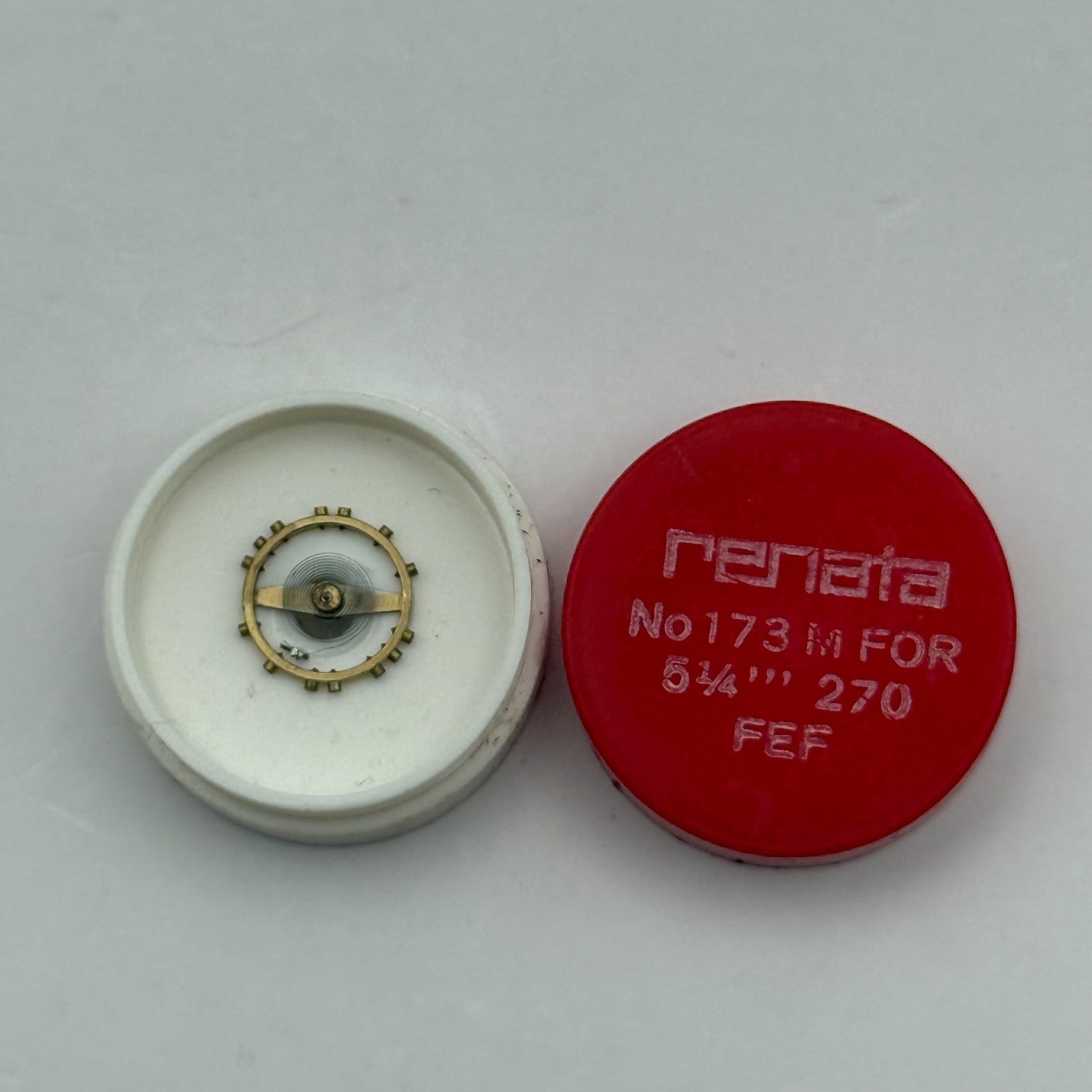 FEF 270 Balance Wheel Complete And Spring  5¼’’’ 173 M Watch Movement Parts NOS