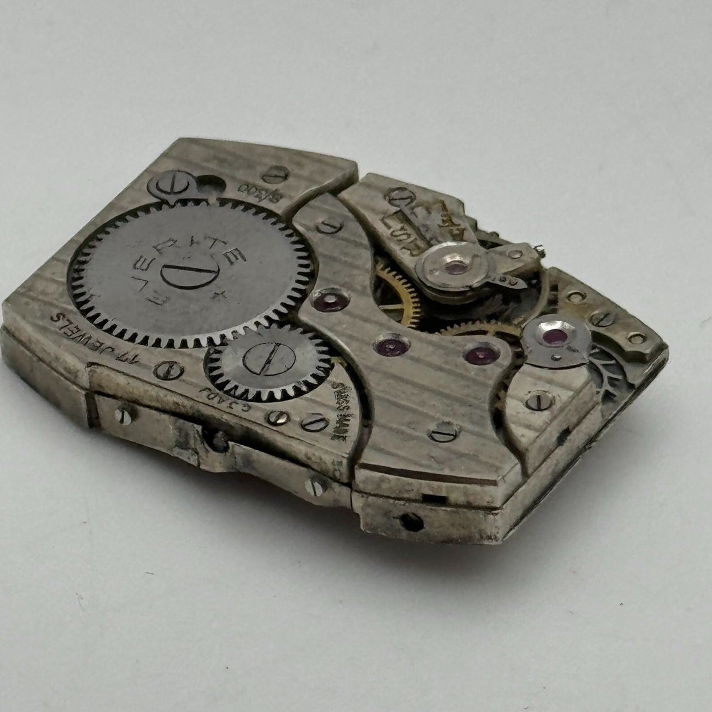 19.5mm Everite Peseux 110 Manual Wind Watch Movement Vintage Swiss PARTS SPARES