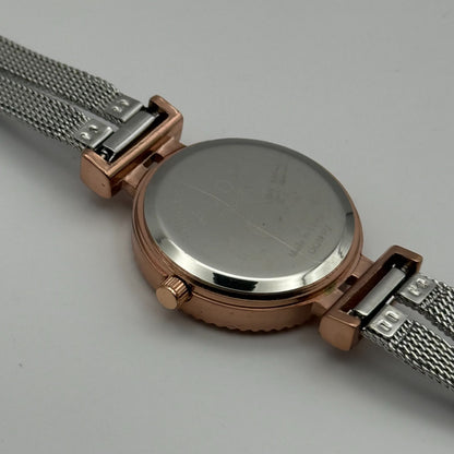 Avon Ladies Quartz Watch Crystal Accents Dial Mesh Strap Working 28mm 6 Inches