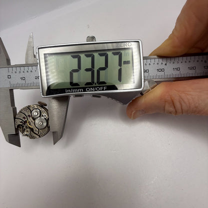 23.2mm Vintage 15 Jewels Swiss Trench Watch Movement Manual Wind PARTS REPAIR