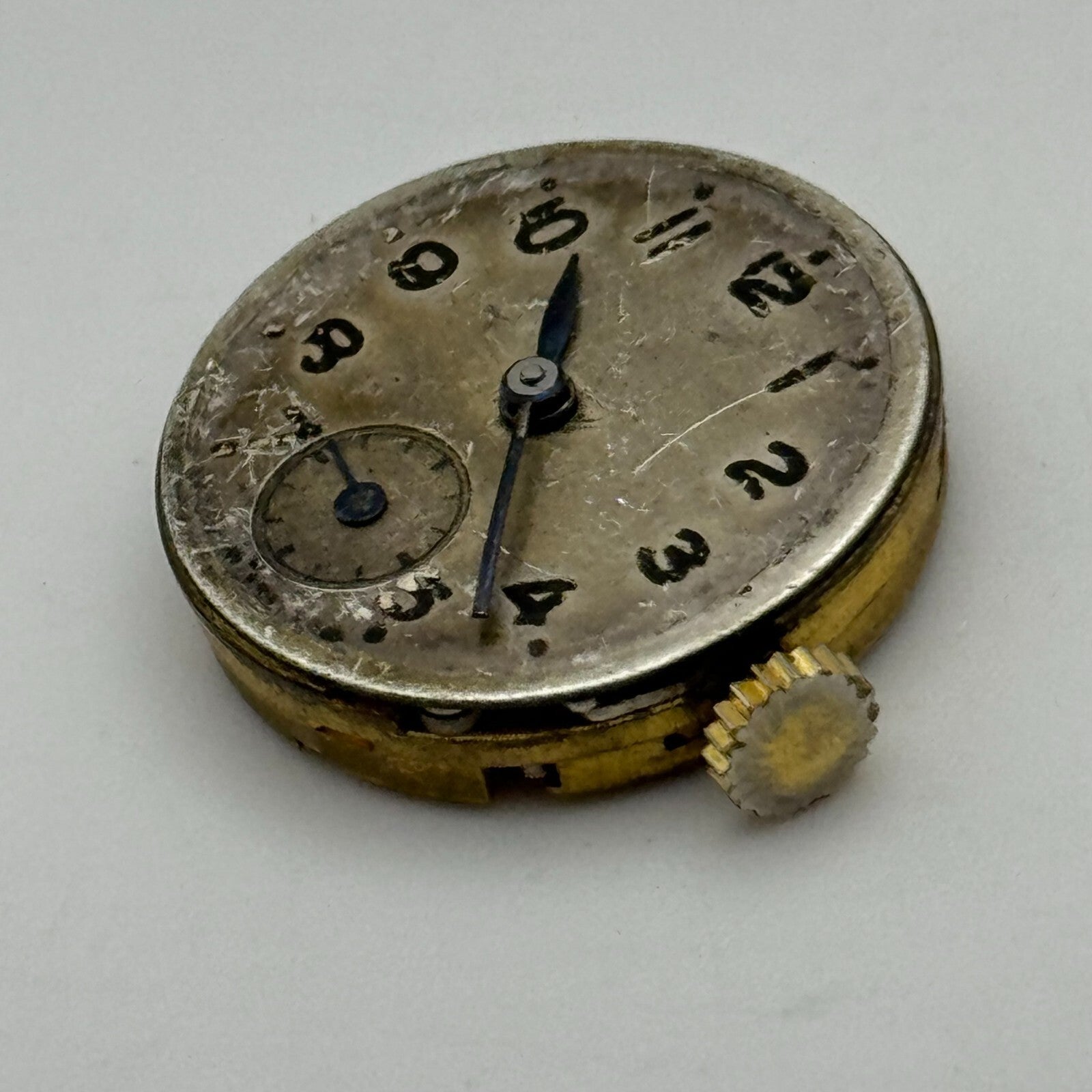 19.5mm Smiths De Luxe 15 Jewels Sub Seconds Manual Wind Watch Movement PARTS
