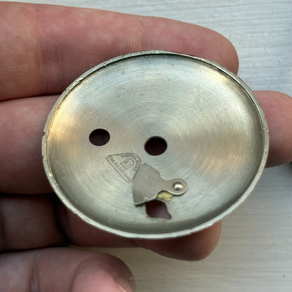 Vintage 8-Day Clock Square Unusual Metal Dore Fab Suisse 6 Jewels To Repair