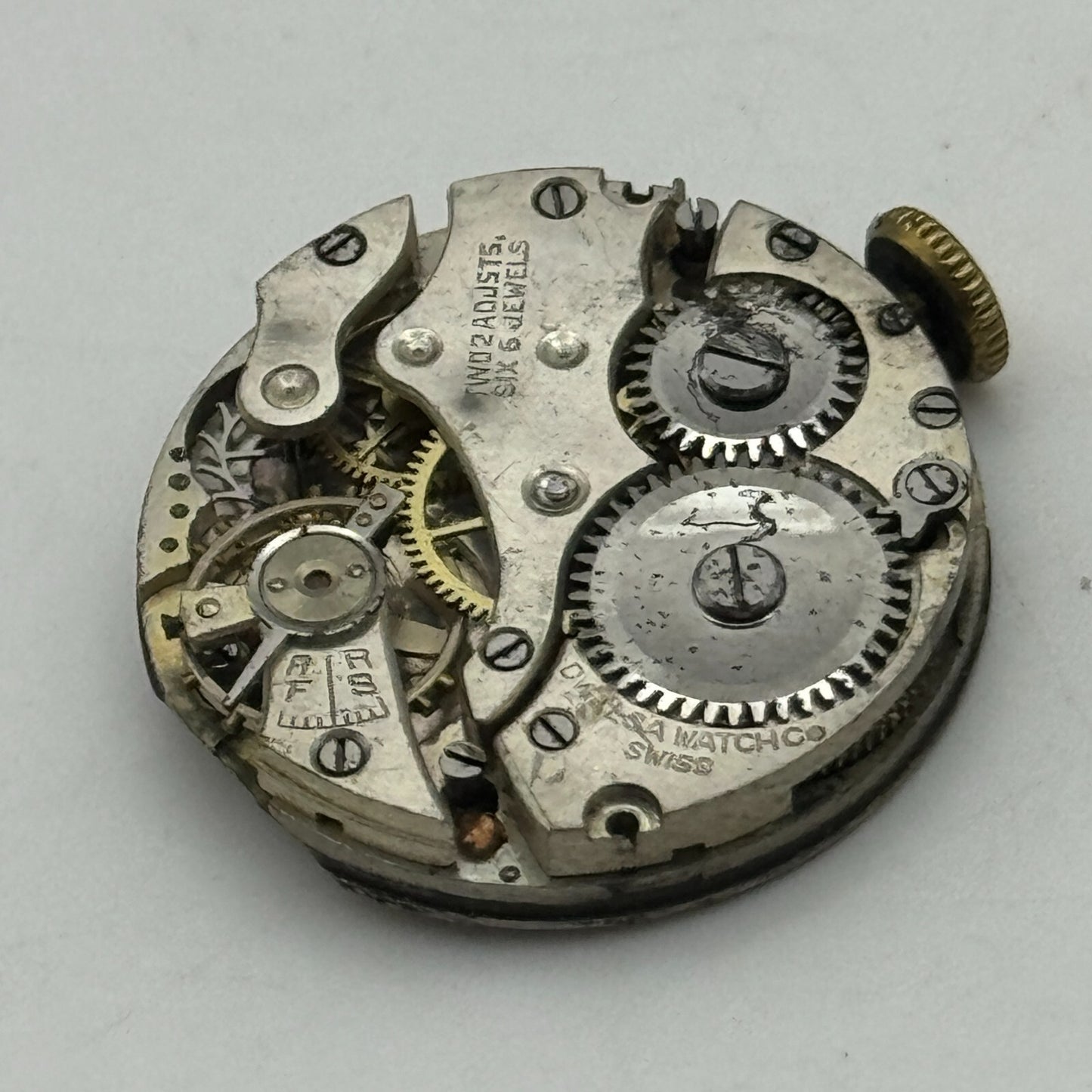 23.7mm Dwelsa Watch Co AS 340 A Schild Manual Wind Swiss Watch Movement PARTS
