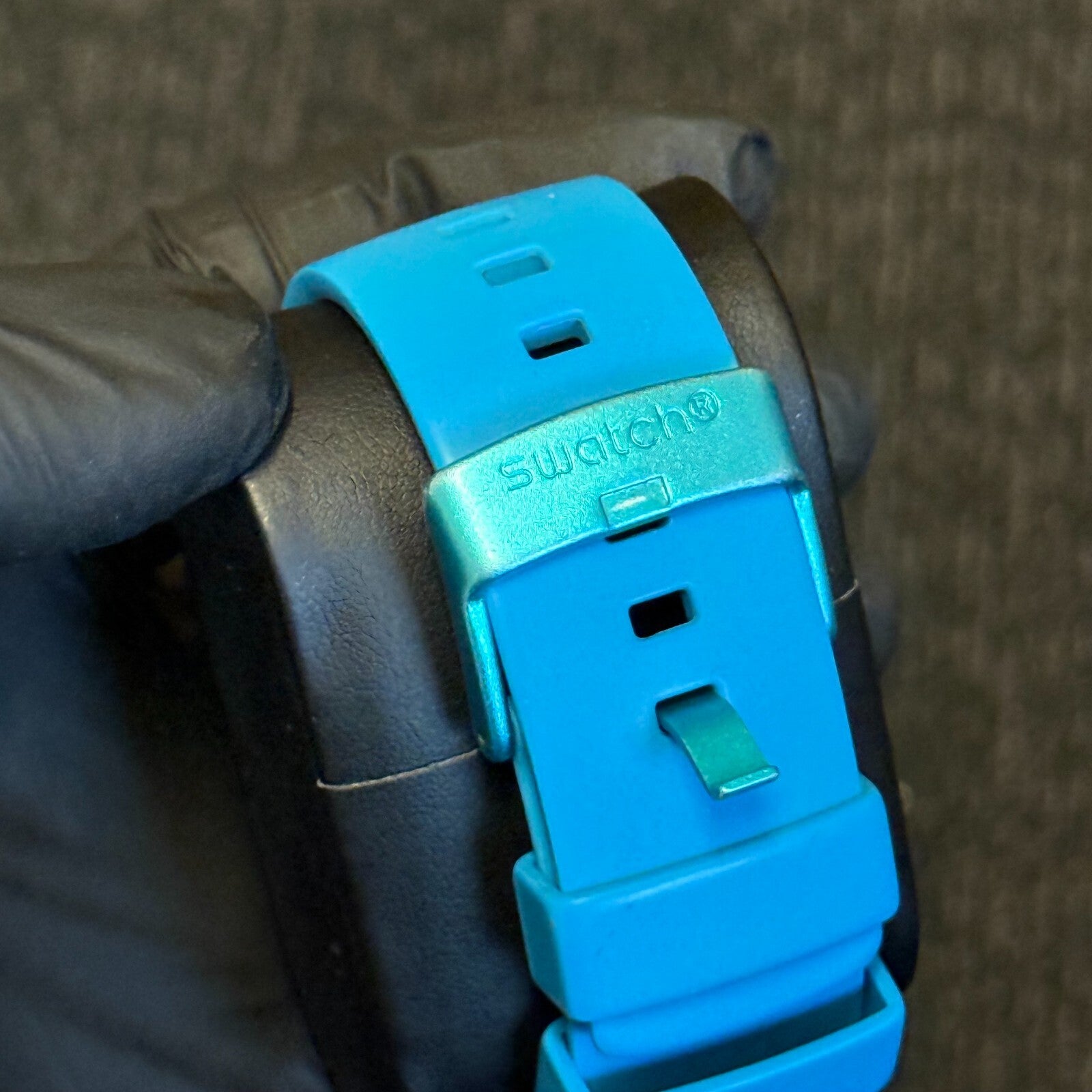 38mm Swatch Touch Blue SURS100 Swiss Digital Quartz Watch UNTESTED PARTS REPAIR