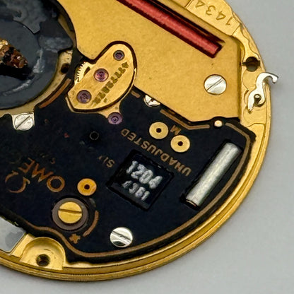 Omega 1434 Quartz Watch Movement 6 Jewels Swiss Vintage Parts Repair 23.8mm