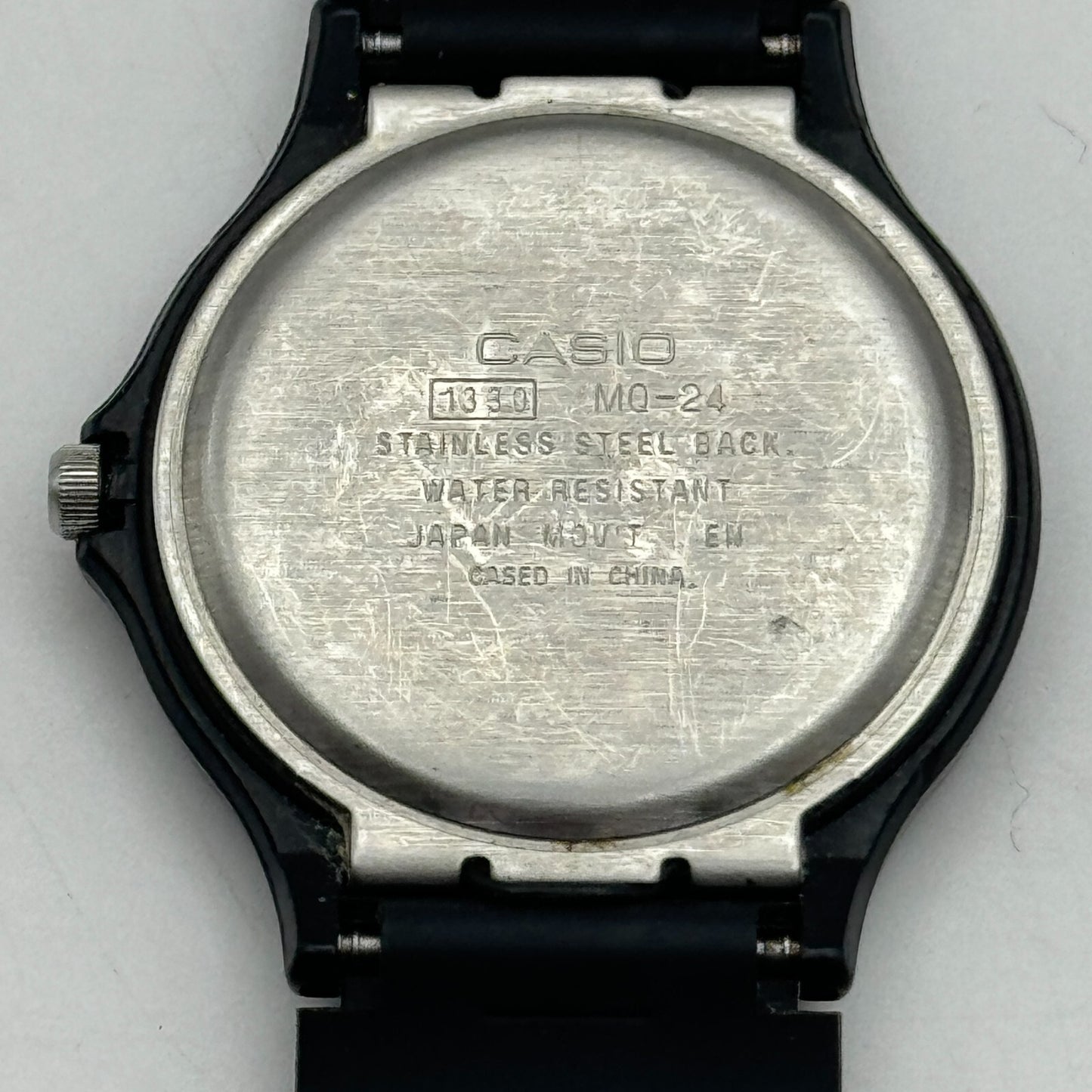 35mm Working Casio MQ-24 1330 Quartz Rubber Strap Watch New Battery 9 Inches