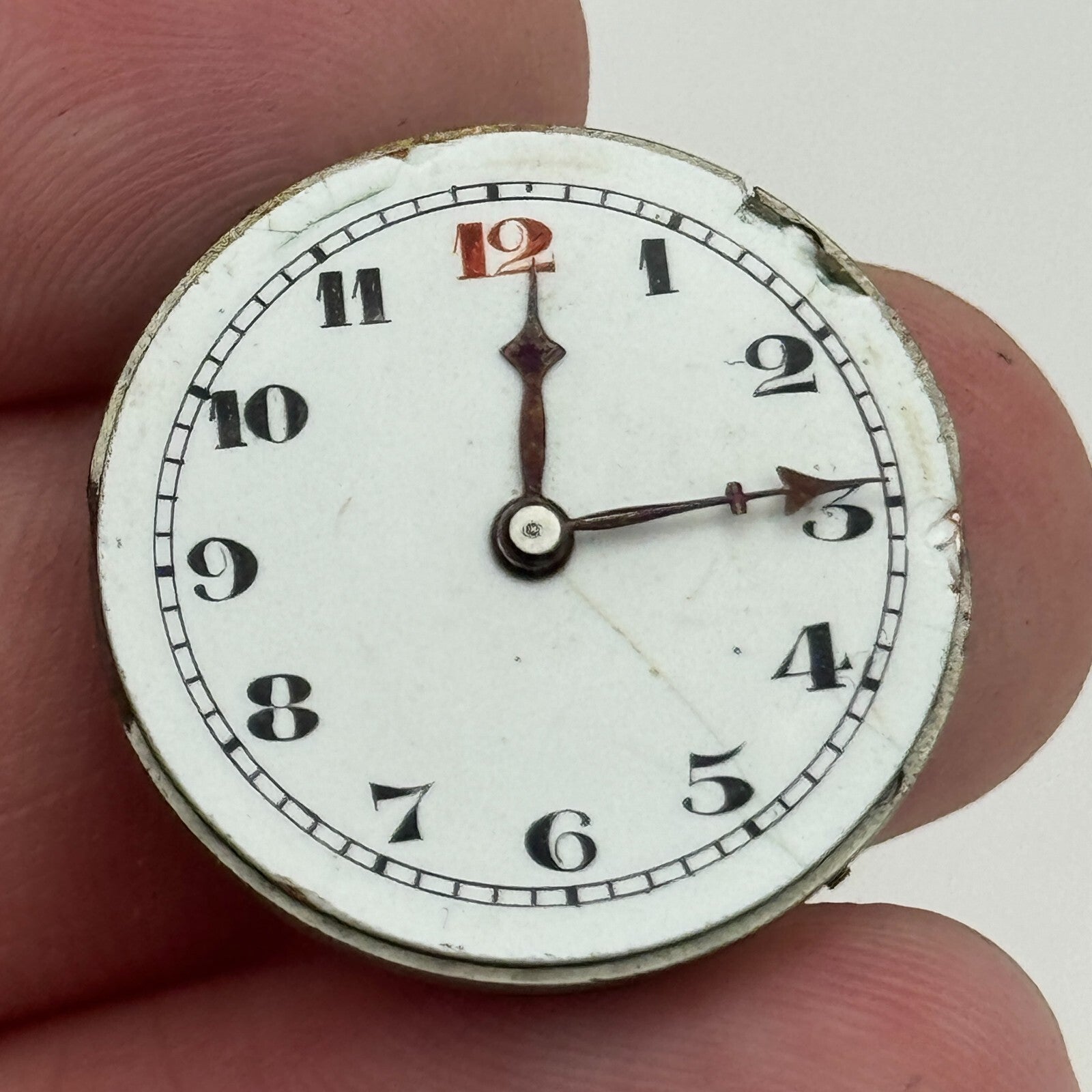 23.7mm Unidentified 15 Jewels Swiss Trench Watch Movement Manual Wind PARTS