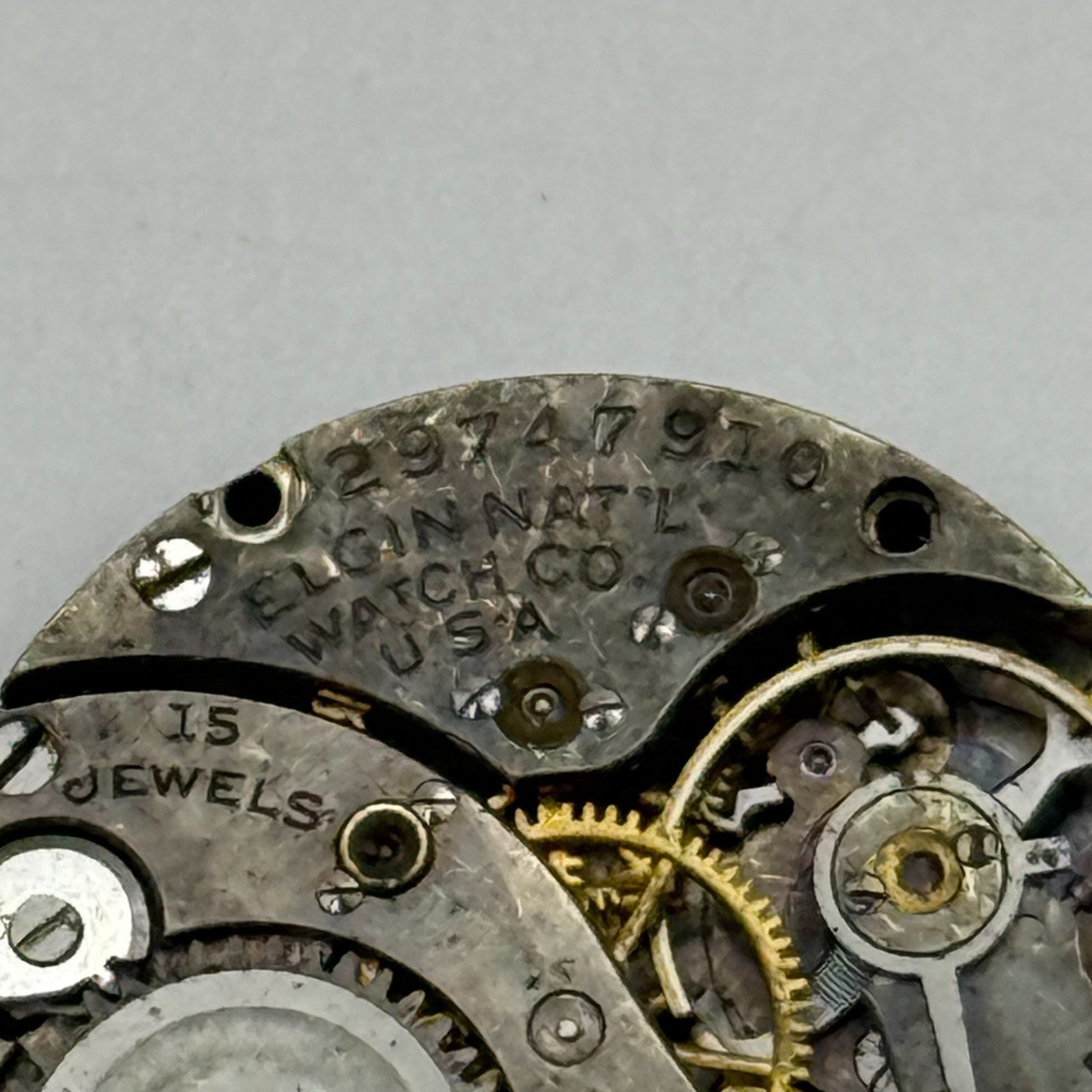 1927 Vintage 10/0s Elgin 444 Model 4 American Watch Movement PARTS REPAIR SPARES