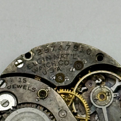 1927 Vintage 10/0s Elgin 444 Model 4 American Watch Movement PARTS REPAIR SPARES