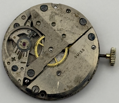 Amida 542 Watch Movement Manual Wind Vintage Swiss 4 Jewels Parts Repair 27mm